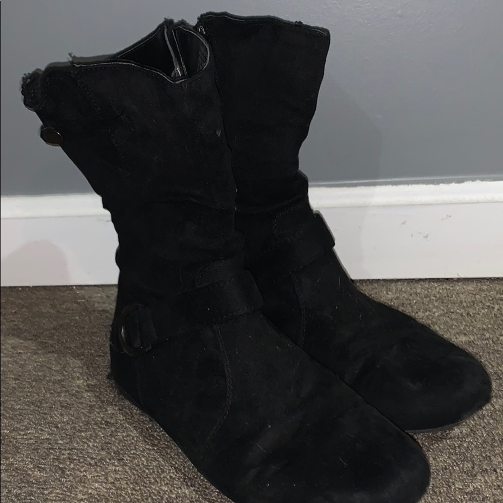 Black, short/semi tall boots